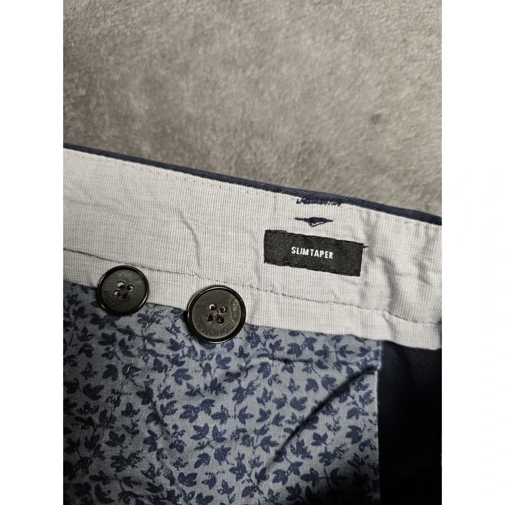 Bonobos Mens 38x32 Slim Taper Original Stretch‎ Twill 5-Pocket Chinos Navy Blue
